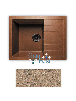 Мойка GRANFEST QUADRO 650*500, песочный /GF-Q650L/