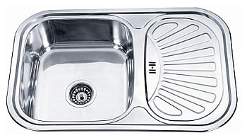 Мойка нержавеющая  75*49*0,8*18 левая, разморозка (L97549-L)