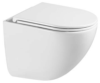 Унитаз подвесной LEMARK GLAZER безободковый +сид. дюро., микролифт, вихревой ТОРНАДО 3,0