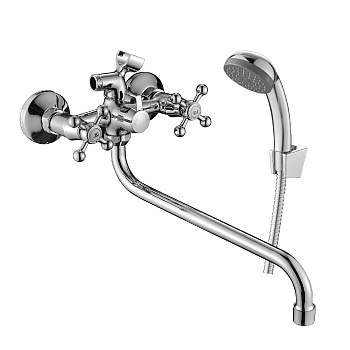 Смеситель для ванны DECOROOM 2руч. (DR54045) латунь, L30см.