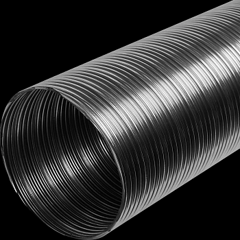 Труба дымохода стальная гофр. d-120 мм (L-1.5м) (0,08мм)