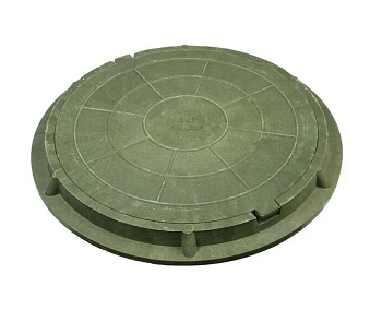 Люк полимерный (нагрузка 1.5т) круглый зеленый