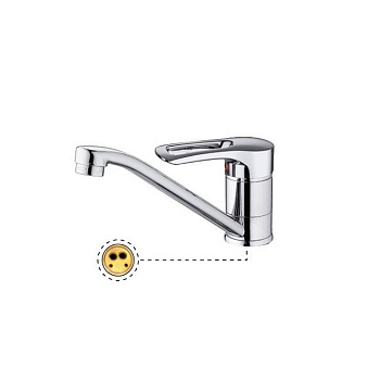 Смеситель для кухни POTATO одноруч. (4522) кор.нос, силумин