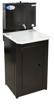 Умывальник дачный "Акватекс" с водонагрев.20л. мойка пластик.медь