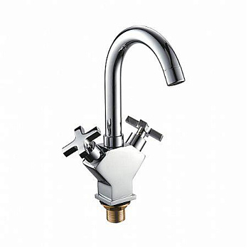 Смеситель для умывальника LEDEME 2руч. (1084-2) латунь,гайка (РАСПРОДАЖА)