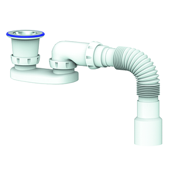 Сифон для душ.поддона 11/2*40 регулир. с гиб.трубой UNICORN G22