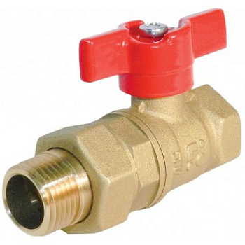 Кран шаровый     1/2"  американка лат. бабочка Бологое н/н