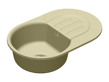 Мойка GRANFEST SMART 683*433, песочный /SM685L/(мрамор) без сифона