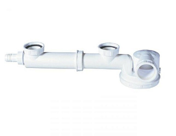 Сифон для двойной мойки (плоский) РАСПРОДАЖА