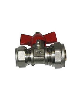 Кран шаровый  мп цанга двойная 16*20