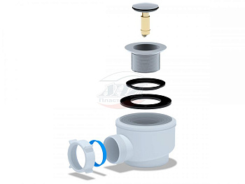 Сифон для душ.поддона 11/2*40 клик-клак  АНИ (E410CL) РАСПРОДАЖА