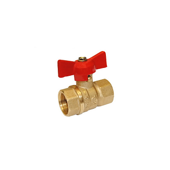 Кран шаровый    3/4" г/г лат. (11Б27п1) бабочка Бологое/Галлоп (РАСПРОДАЖА)