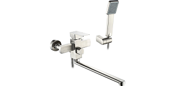 Смеситель для ванны LEDEME одноруч. (72233) нерж.сталь, d40, L30см.