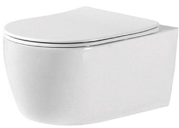 Унитаз подвесной Basardo "bs117" безободковый +сид. дюро., микролифт