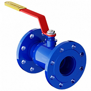 Кран шаровый стальной  фланцевый Ду 100/80 (PN16) (полупрох) цельносварн.