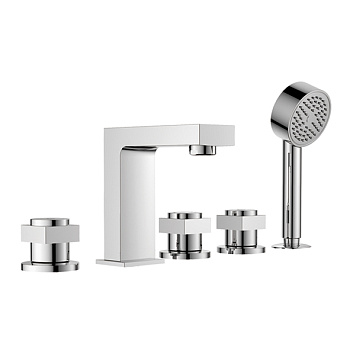 Смеситель для ванны  врезной LEDEME (1187) пятерка, латунь, d40 (РАСПРОДАЖА)